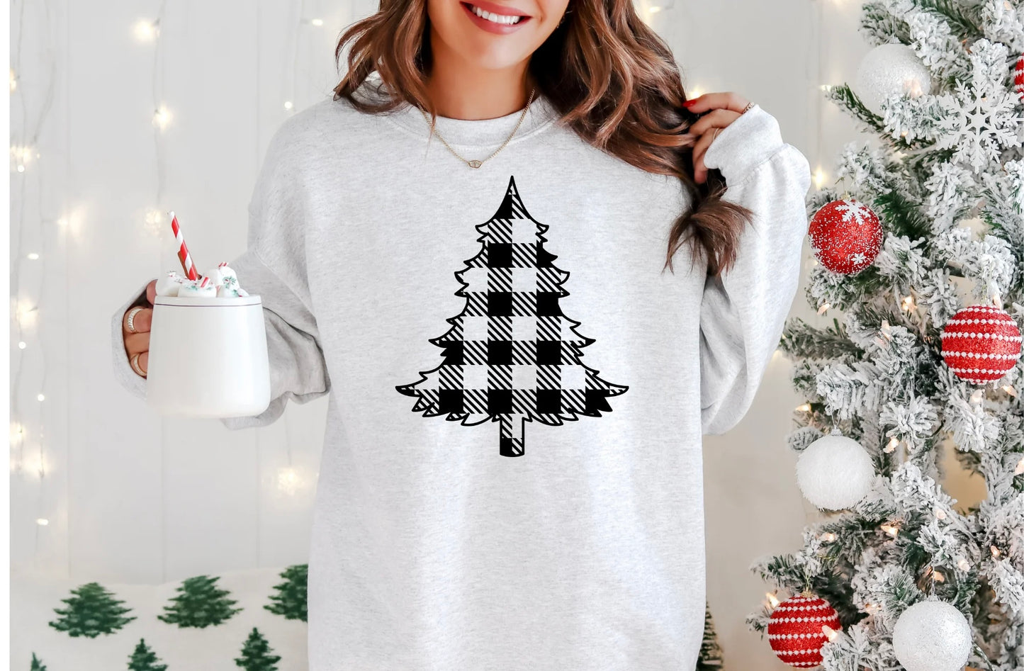 Checkered Christmas Tree (Screen Print Transfer)