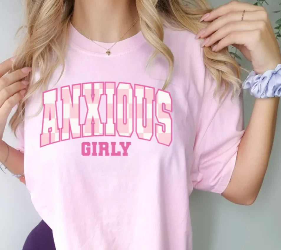 Anxious Girly (Full Color) (Screen Print Transfer)