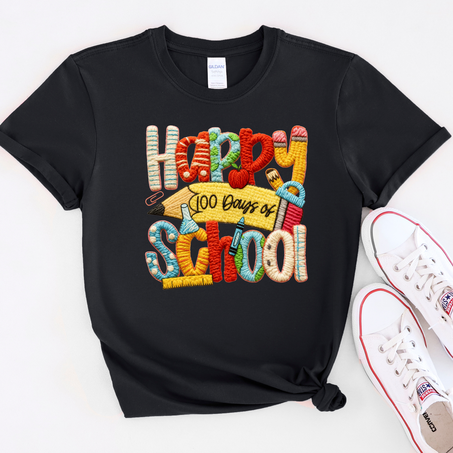 100 Days Of School Faux Yarn (DTF Transfer)