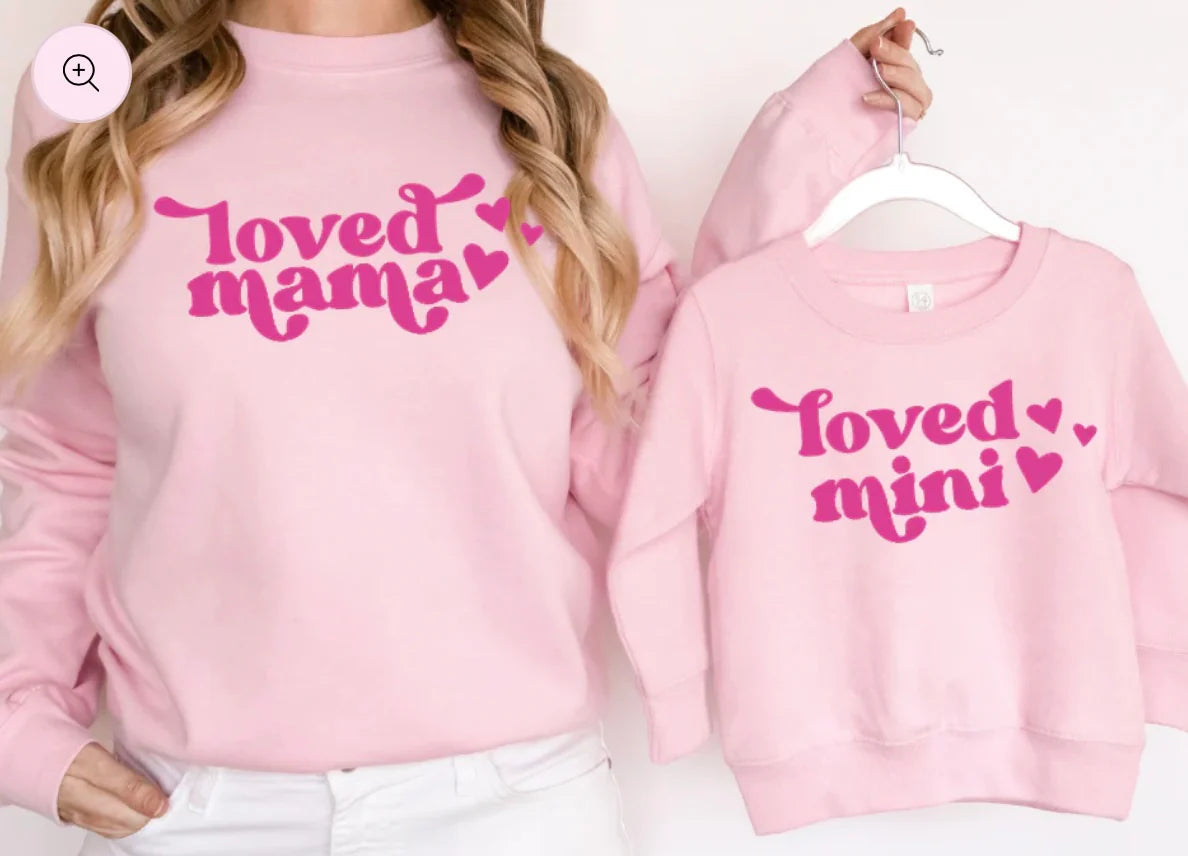 Loved Mama or Loved Mini (Screen Print Transfer)