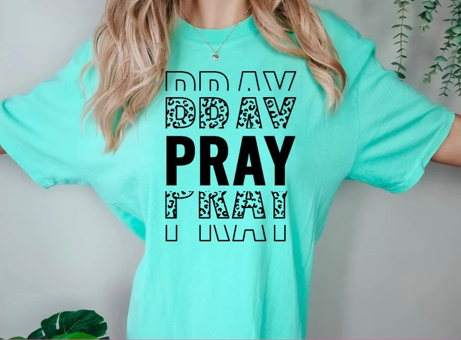 Pray Stacked (Screen Print Transfer)