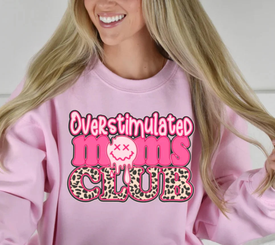 Overstimulated Moms Club (Full Color) (Screen Print Transfer)