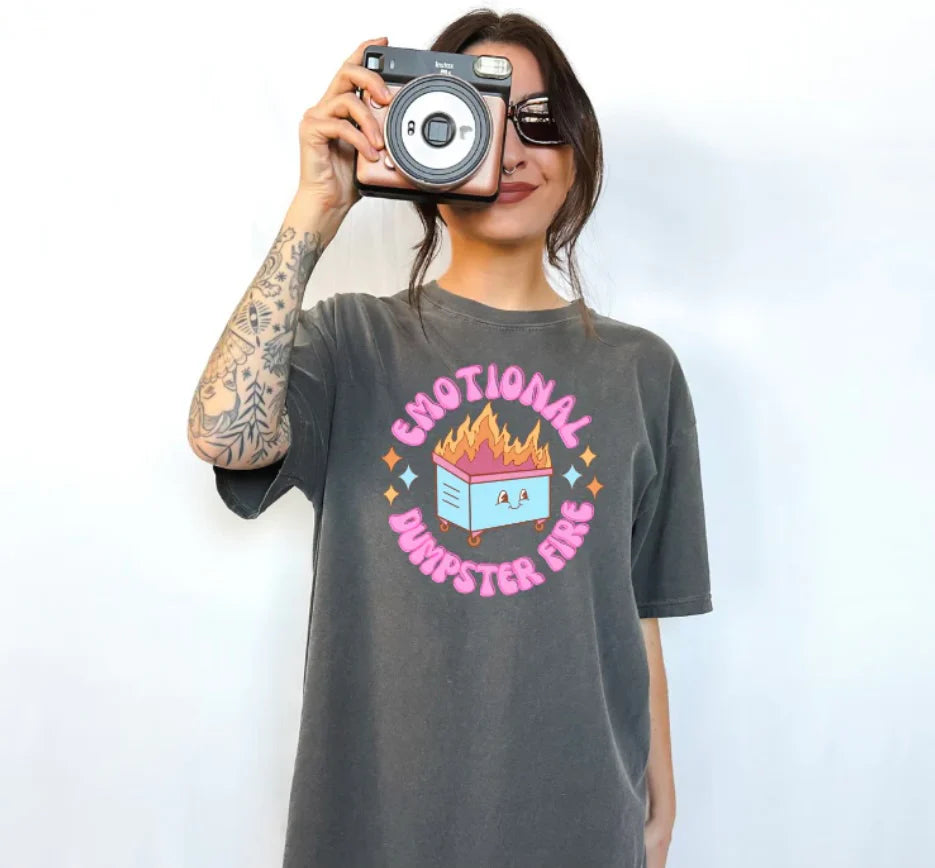 Emotional Dumpster Fire (Full Color) (Screen Print Transfer)