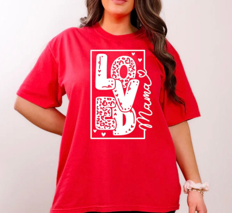 Loved Mama Cheetah (BLACK INK) (Screen Print Transfer)