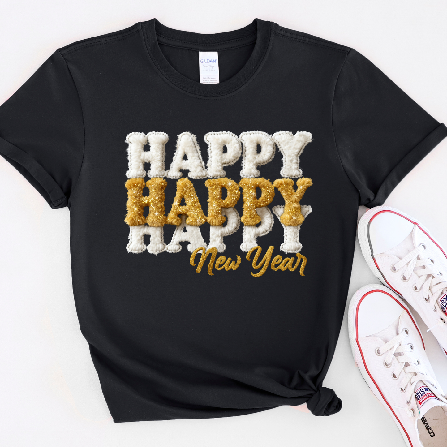 Happy Happy Happy 2026 Faux Yarn (DTF Transfer)