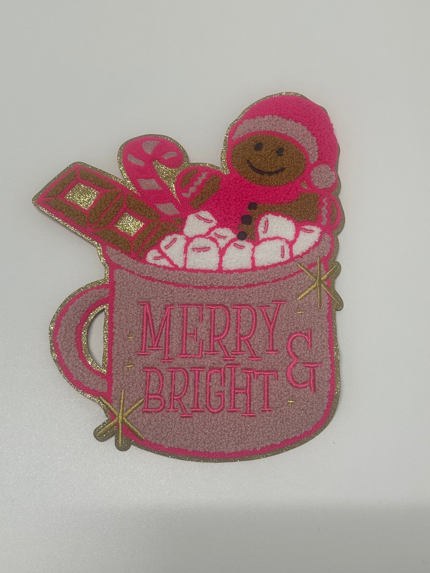 Merry & Bright Cocoa Cup (Chenille Patch)
