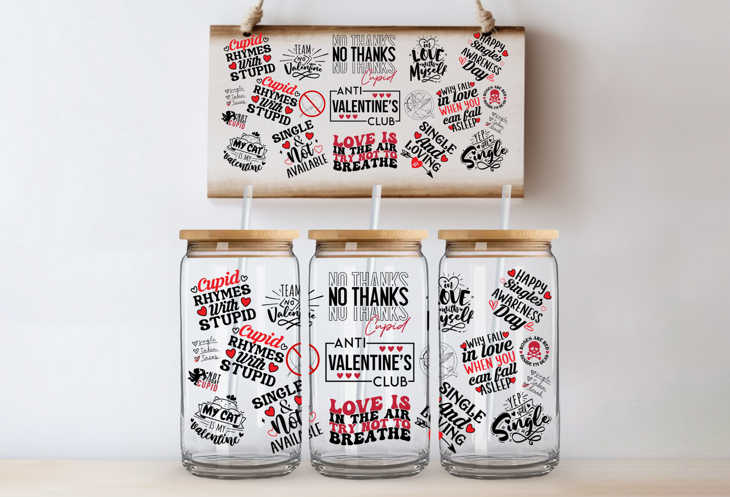 Anti Valentines UV DTF WRAP 16OZ