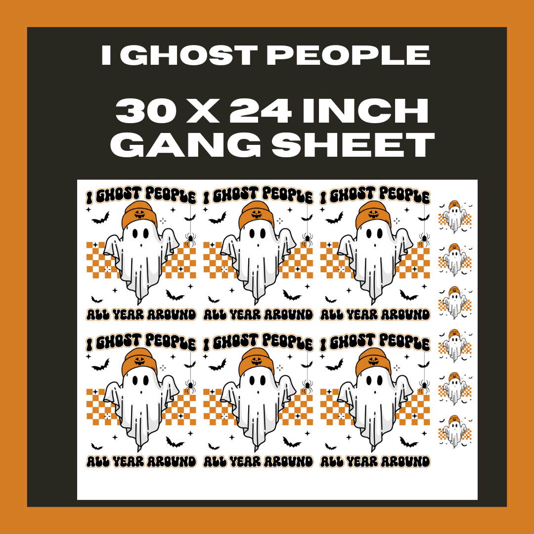 i Ghost People With Pocket - 30X24 - Pre Made Gang Sheet