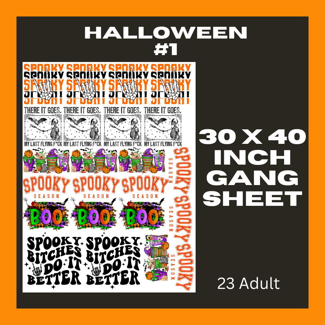 Halloween #1 - 30X40- Pre Made Gang Sheet