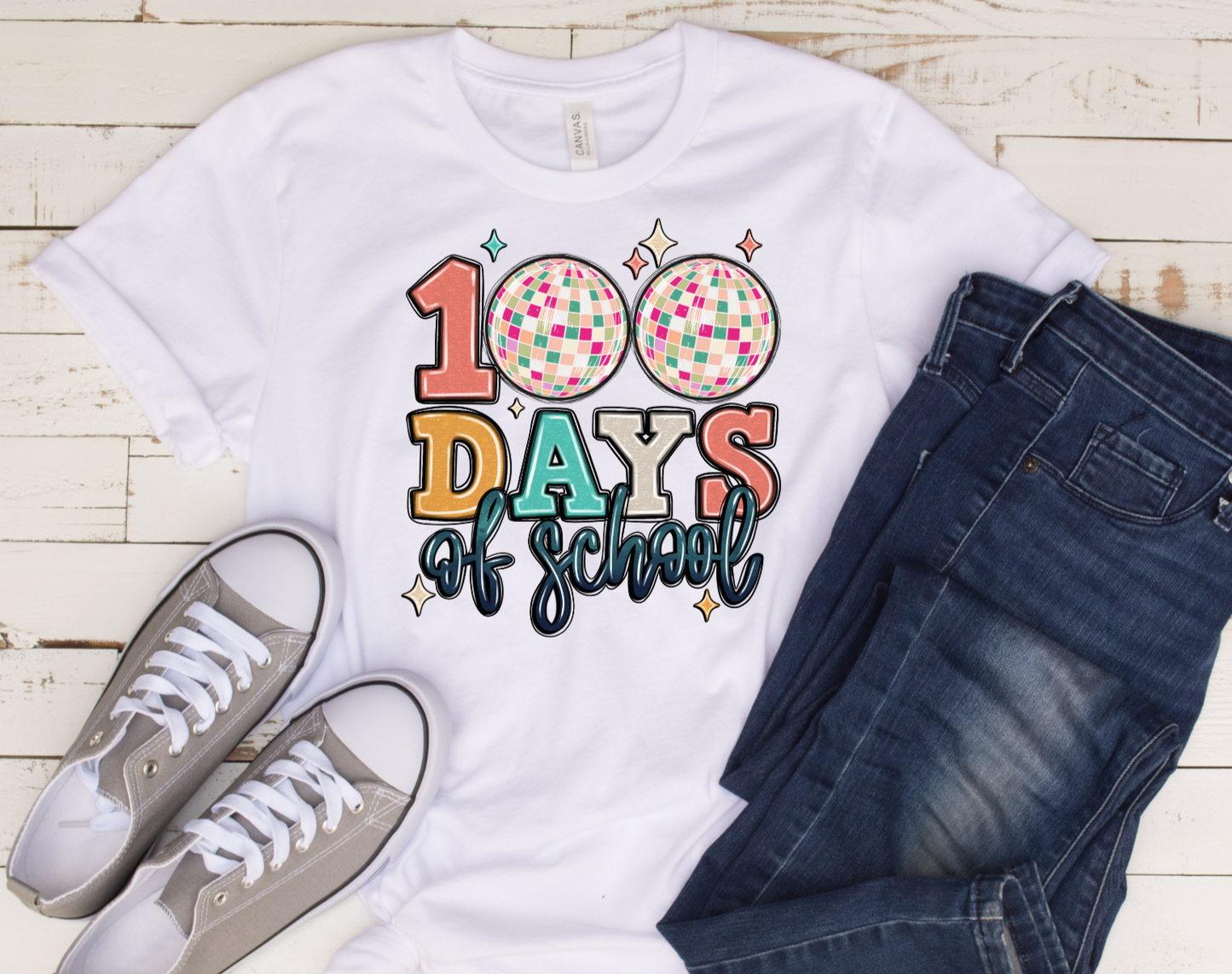 100 Days Of School Disco (DTF Transfer) (Adult)