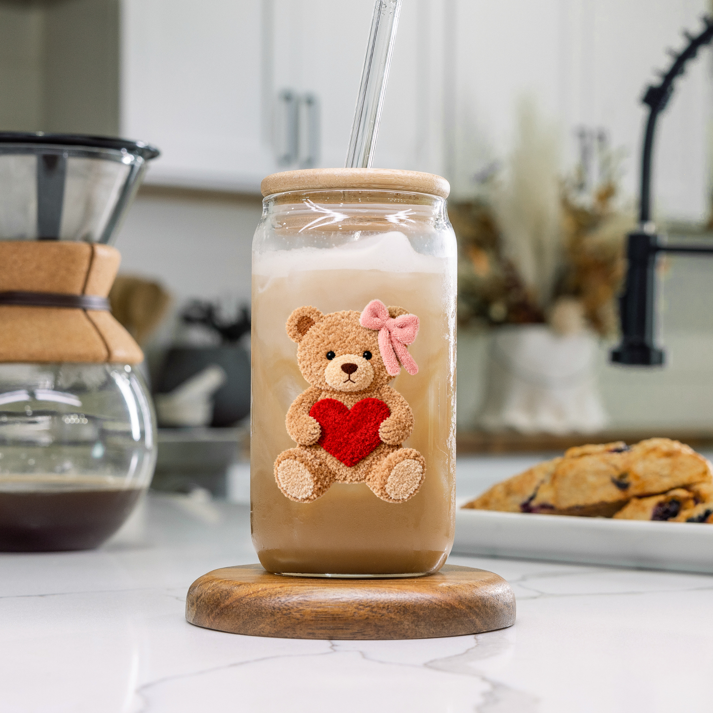 Valentine's Day Bear (4 Inch UV DTF Decal)