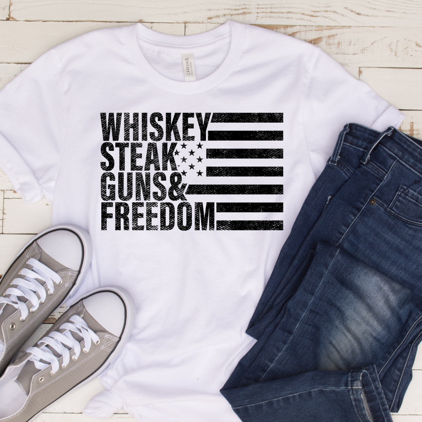 Whiskey Steak Guns & Freedom (DTF Transfer)