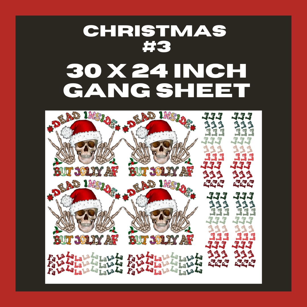Christmas #3 - 30X24 - Pre Made Gang Sheet
