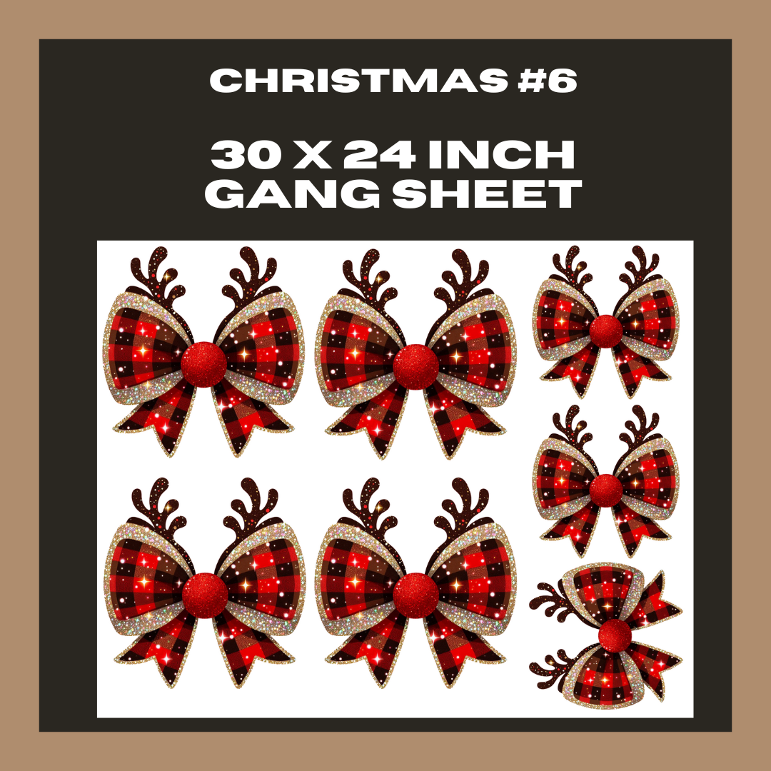 Christmas #6 - 30X24 - Pre Made Gang Sheet