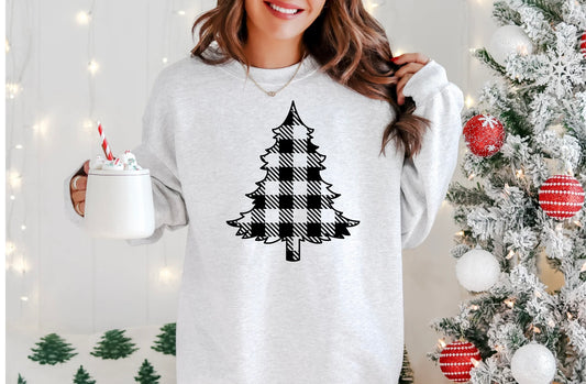 Checkered Christmas Tree (Screen Print Transfer)