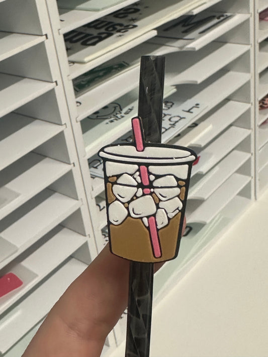 Iced Coffee 3D Straw Topper (Standard Size)