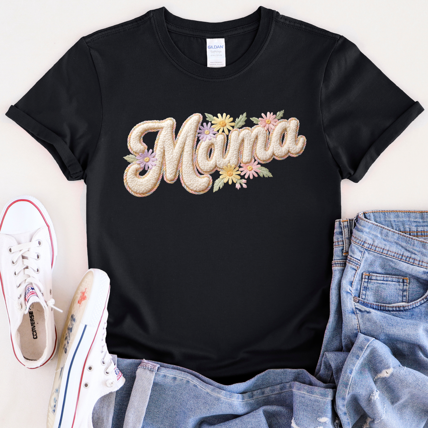 Mama Floral Faux Yarn (DTF Transfer)