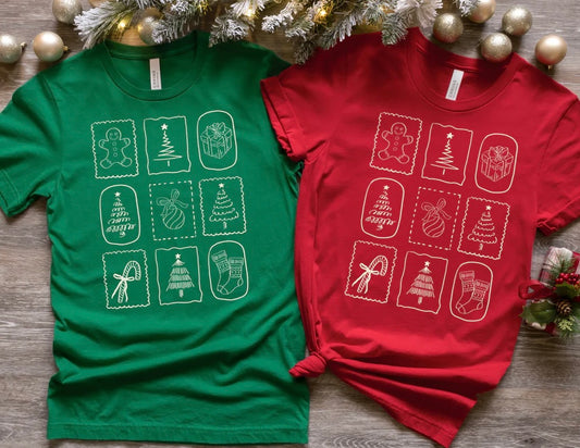 Christmas Symbols (Screen Print Transfer)