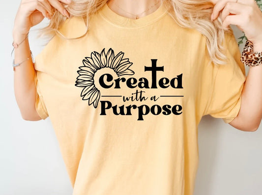 Created With A Purpose (Screen Print Transfer)