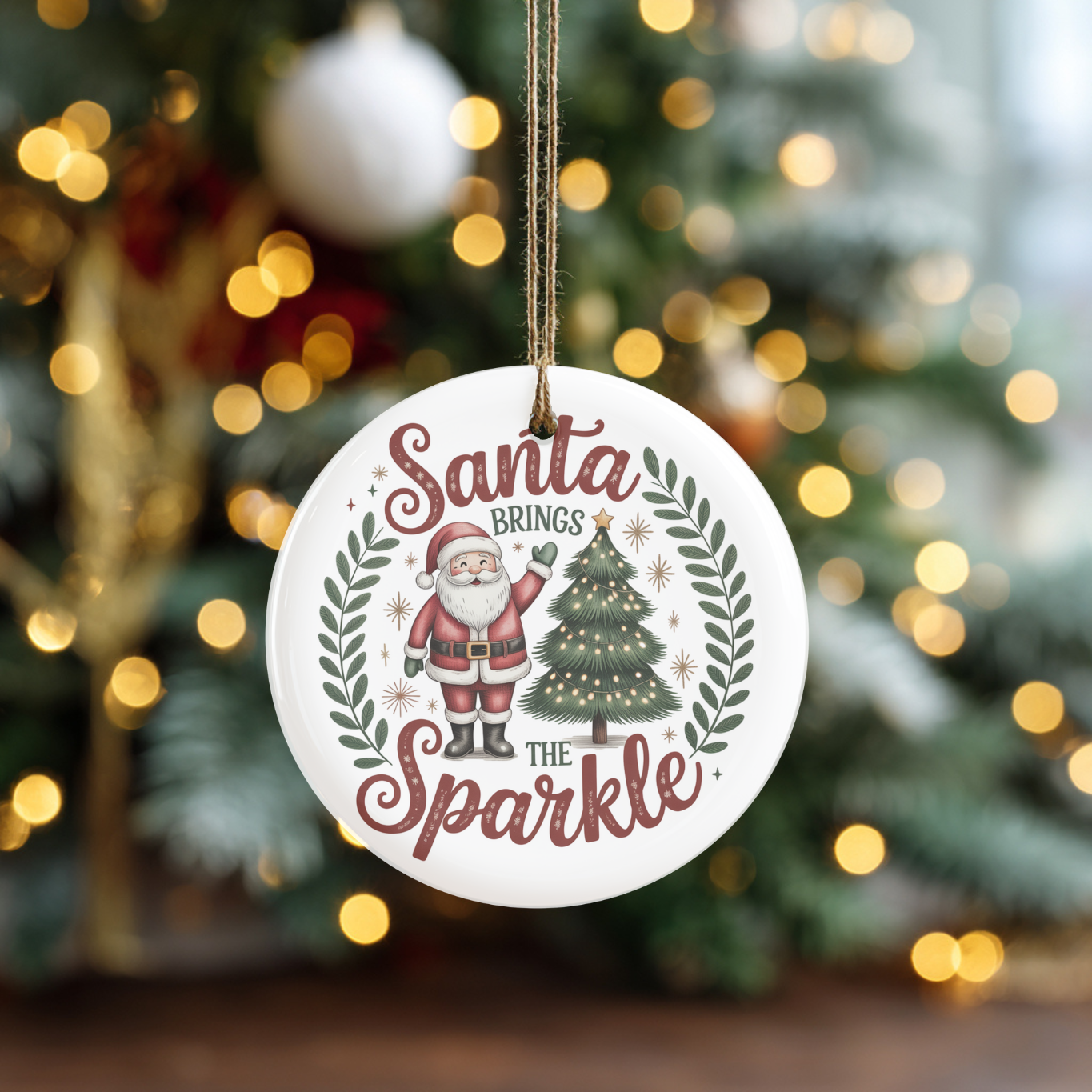 Santa Brings The Sparkle (Sublimation Transfer)