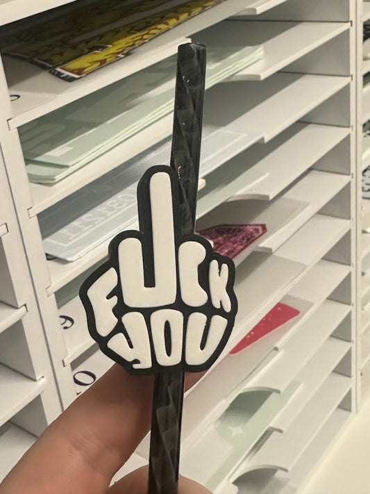 F You 3D Straw Topper (Standard Size)