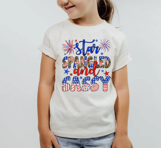 Star Spangled And Sassy (Full Color) (Youth) (Screen Print Transfer)