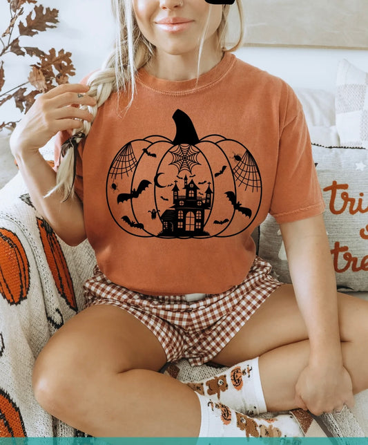 Haunted Pumpkin (Screen Print Transfer)