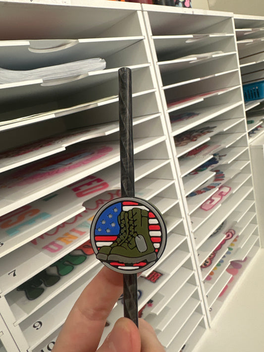 Flag Boot 3D Straw Topper (Standard Size)
