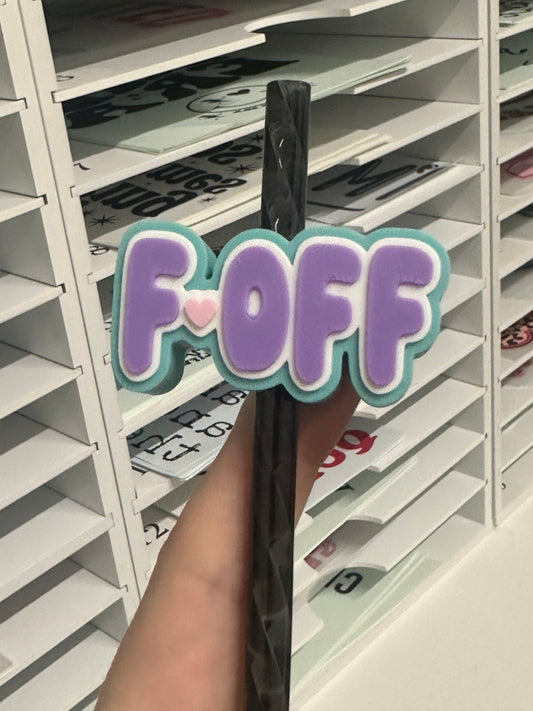 F Off 3D Straw Topper (Standard Size)