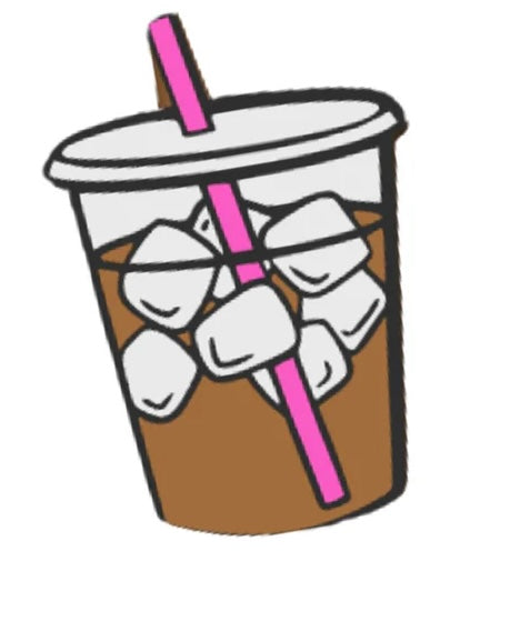 Iced Coffee 3D Straw Topper (Standard Size)
