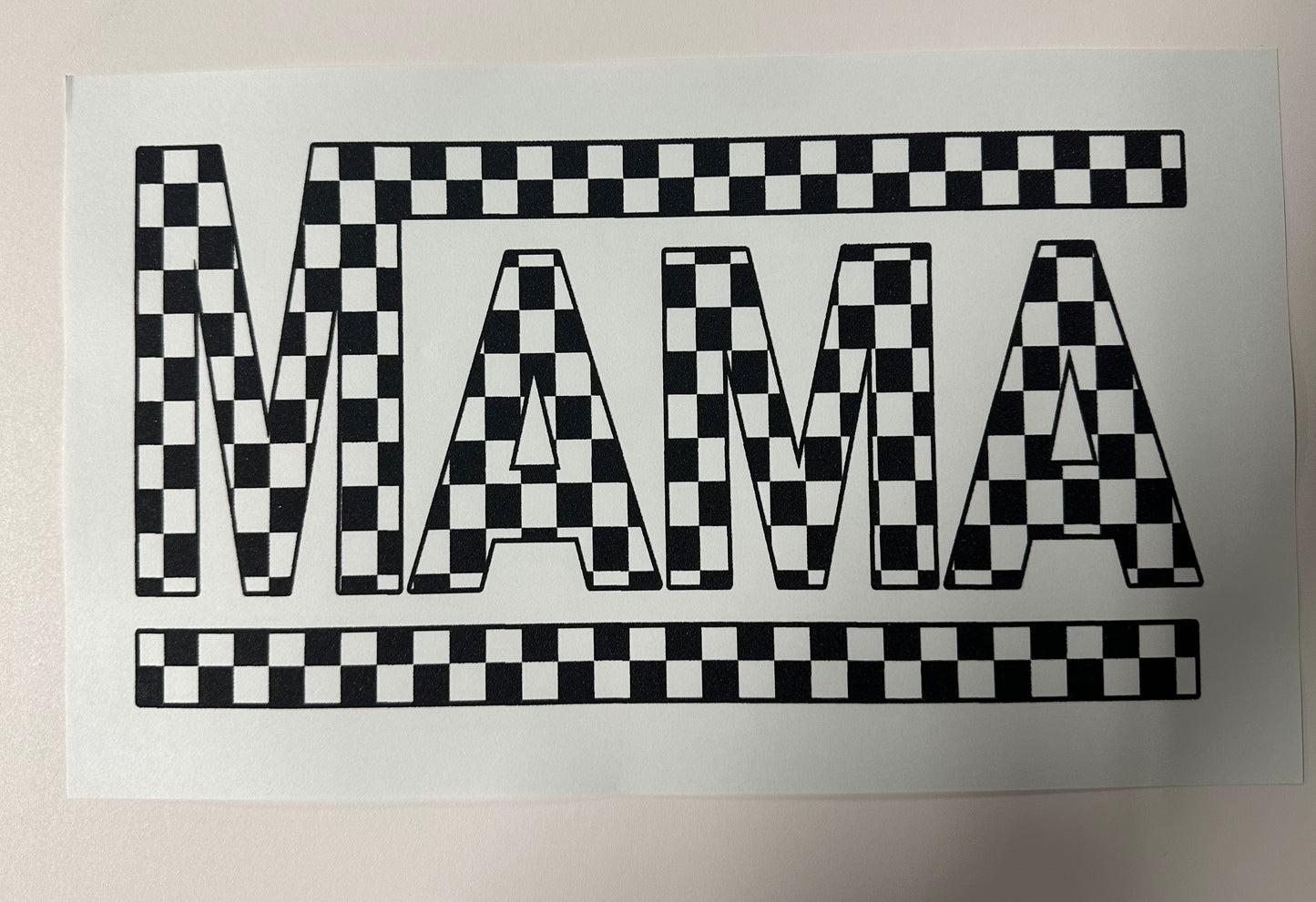Mama Checkered (Screen Print Transfer)