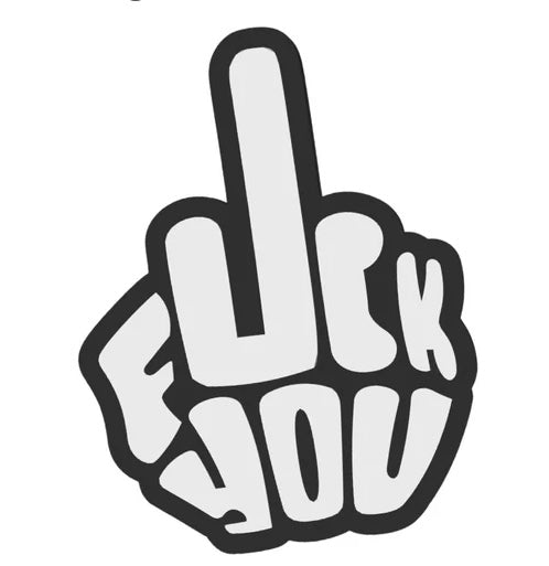 F You 3D Straw Topper (Standard Size)