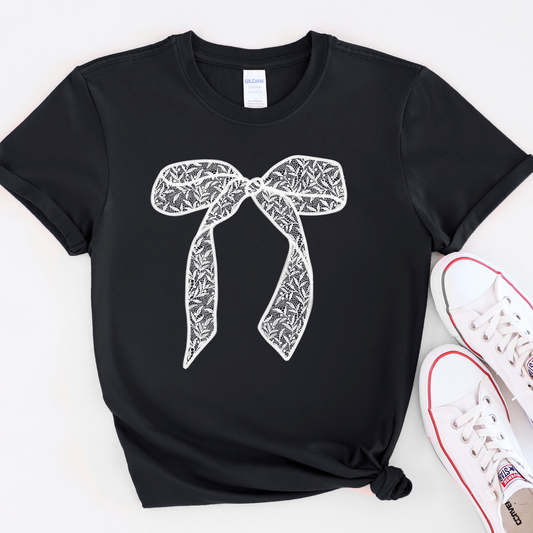Lace Bow W/ Leaves (DTF Transfer)