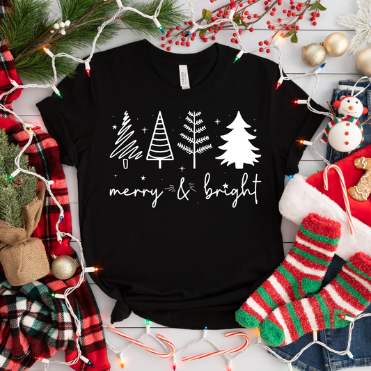 Merry & Bright (Screen Print Transfer)
