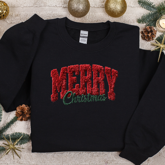 Merry Christmas Faux Yarn (DTF Transfer)