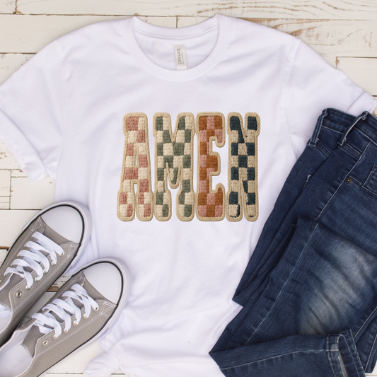 Amen Faux Crochet (DTF Transfer)