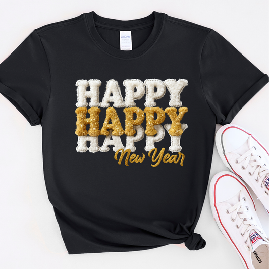 Happy Happy Happy 2026 Faux Yarn (DTF Transfer)