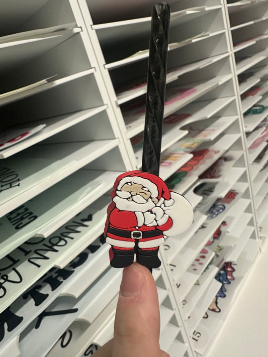 Santa 3D Straw Topper (Standard Size)