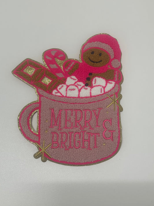 Merry & Bright Cocoa Cup (Chenille Patch)