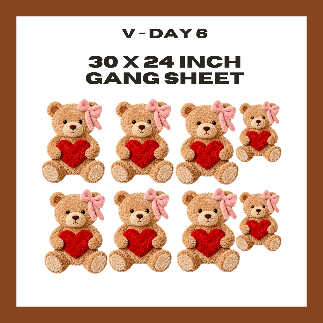 V-Day 6  - 30 X 24 - Pre Made Gang Sheet