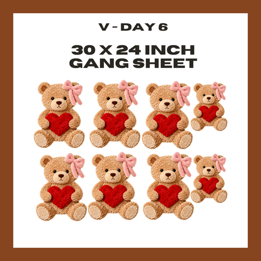V-Day 6  - 30 X 24 - Pre Made Gang Sheet