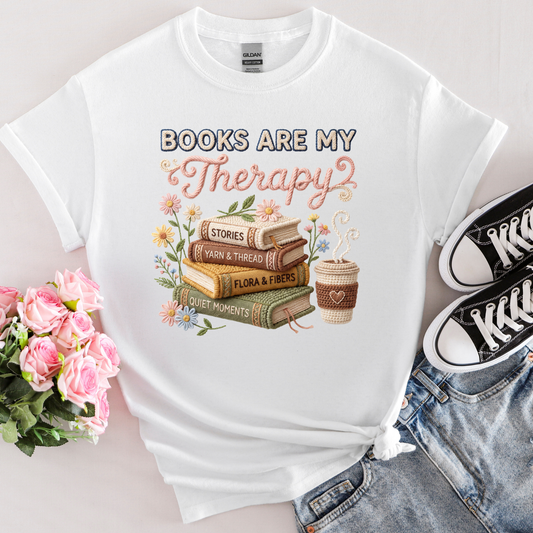 Books Are My Therapy (DTF Transfer)