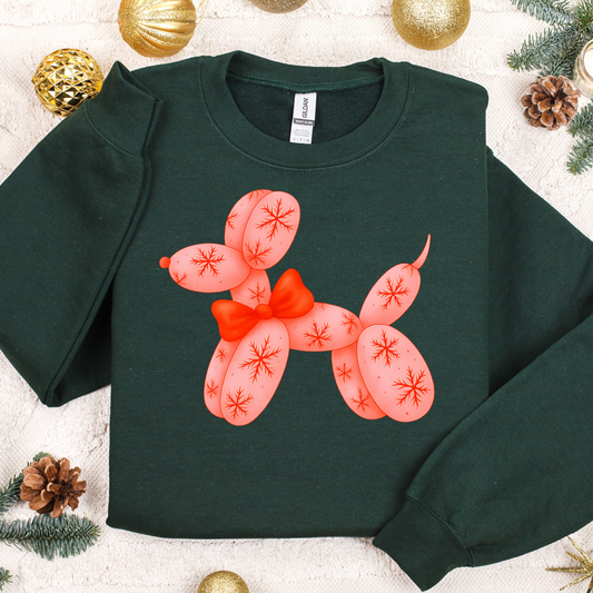 Red Balloon Dog Snowflake (DTF Transfer)