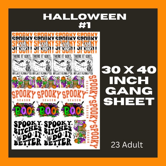 Halloween #1 - 30X40- Pre Made Gang Sheet