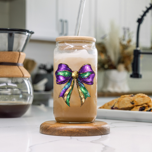 Mardi Gras Bow (4 Inch UV DTF Decal)