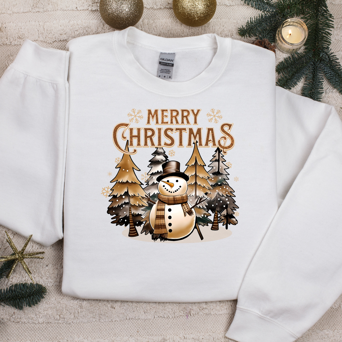 Merry Christmas Snowman (DTF Transfer)