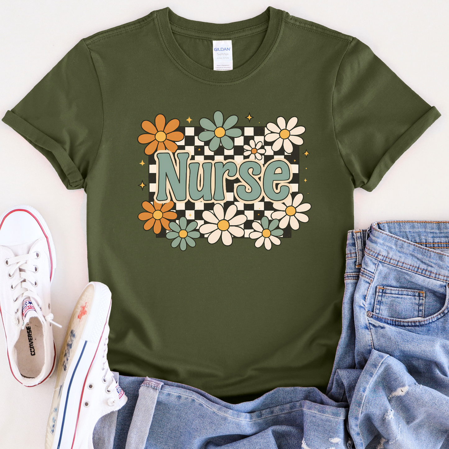 Floral Nurse (DTF Transfer)