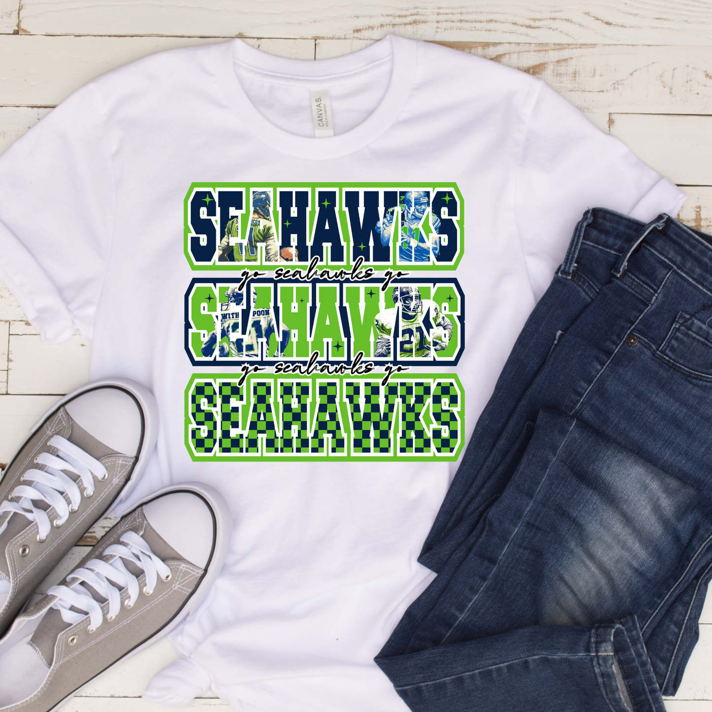 Seahawks Stacked (DTF Transfer)