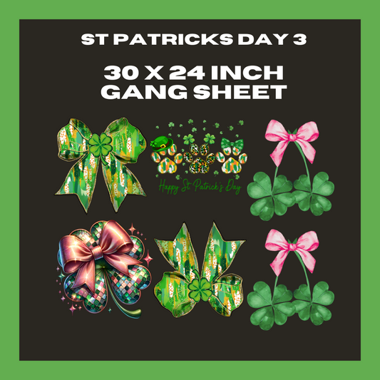 St Patrick's Day  - 30 X 24 - Pre Made Gang Sheet