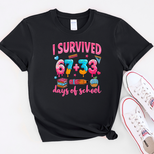 67 + 33  Days Of School  (DTF Transfer)